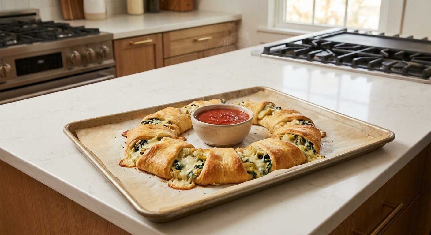 Spinach Artichoke Crescent Ring