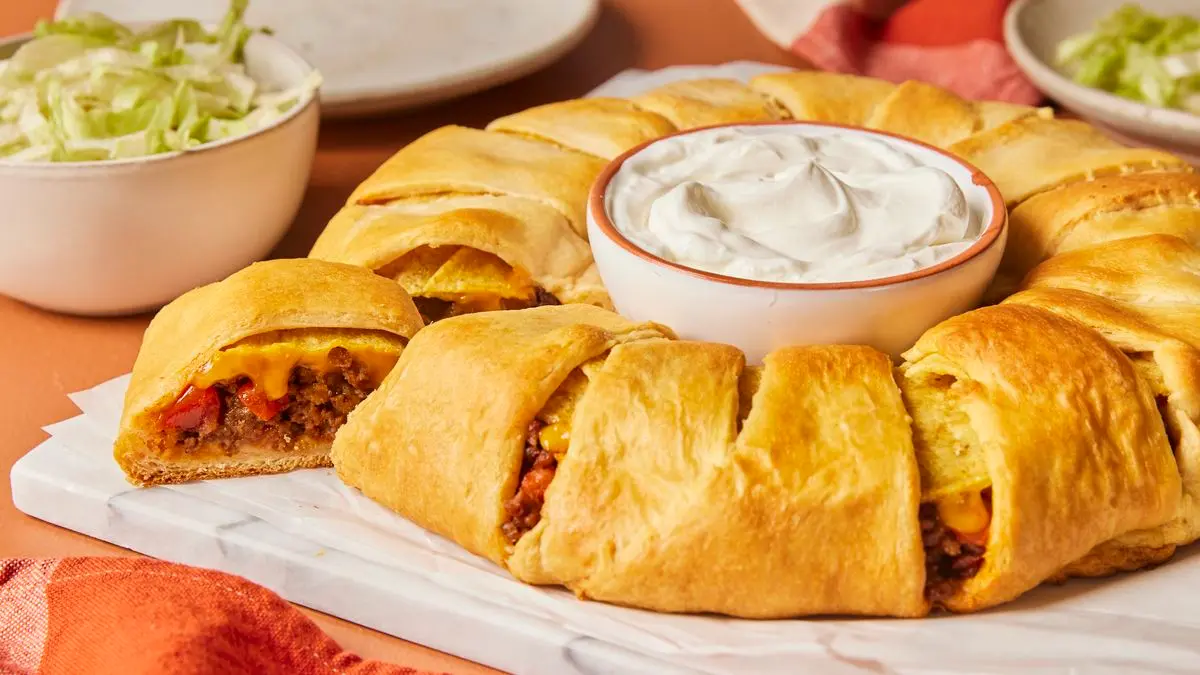Crescent Roll Taco Ring