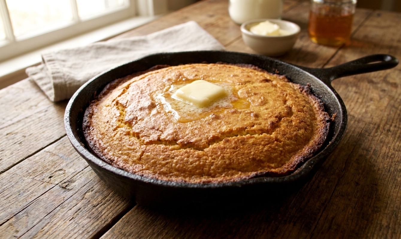 Skillet Honey Butter Cornbread