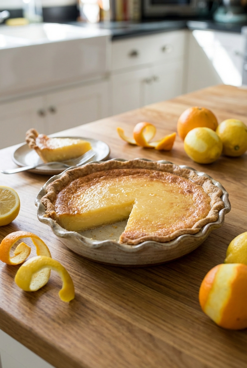 Citrus-Kissed Classic Chess Pie