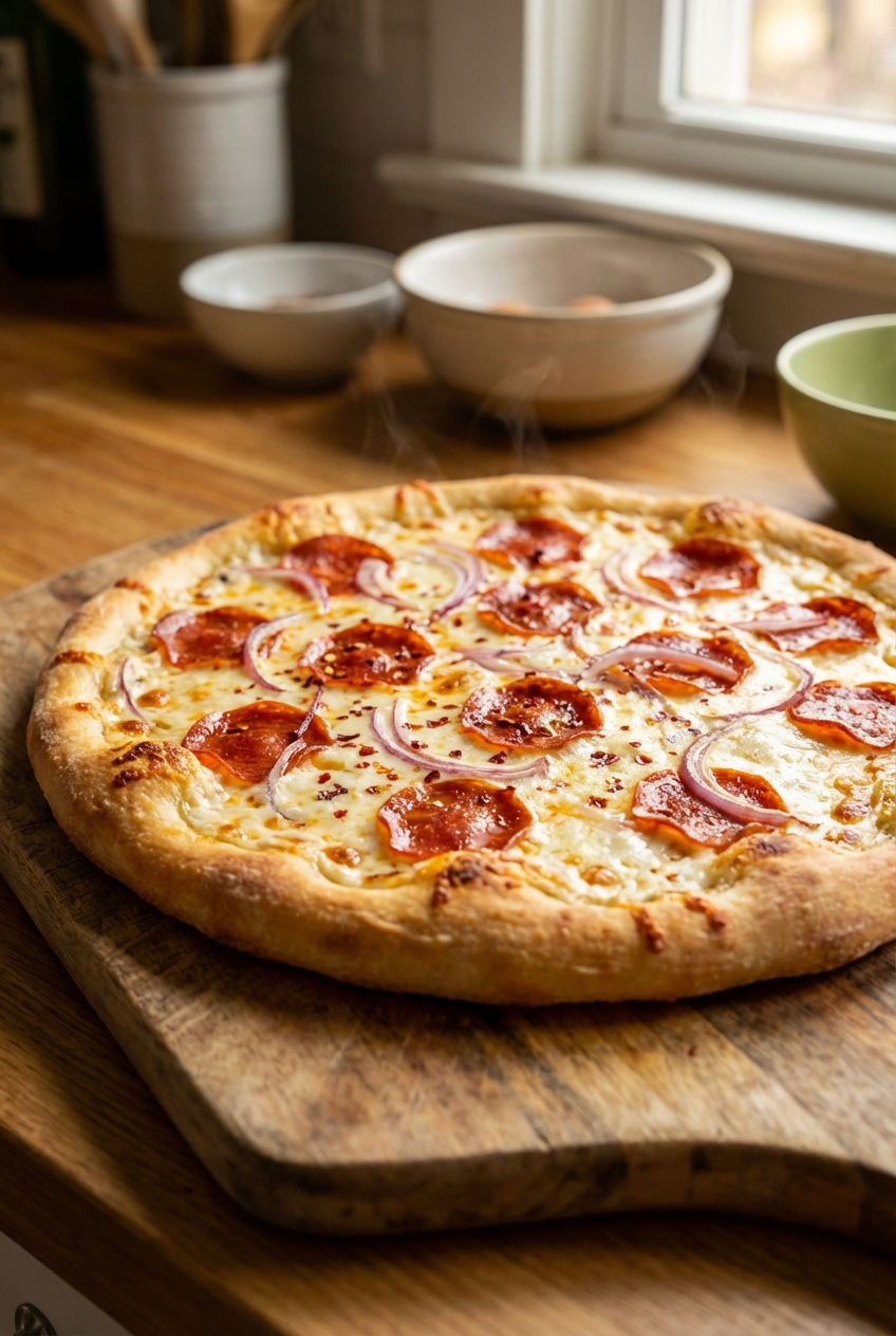 Spiced Homemade Pizza (Creamy & Dreamy)