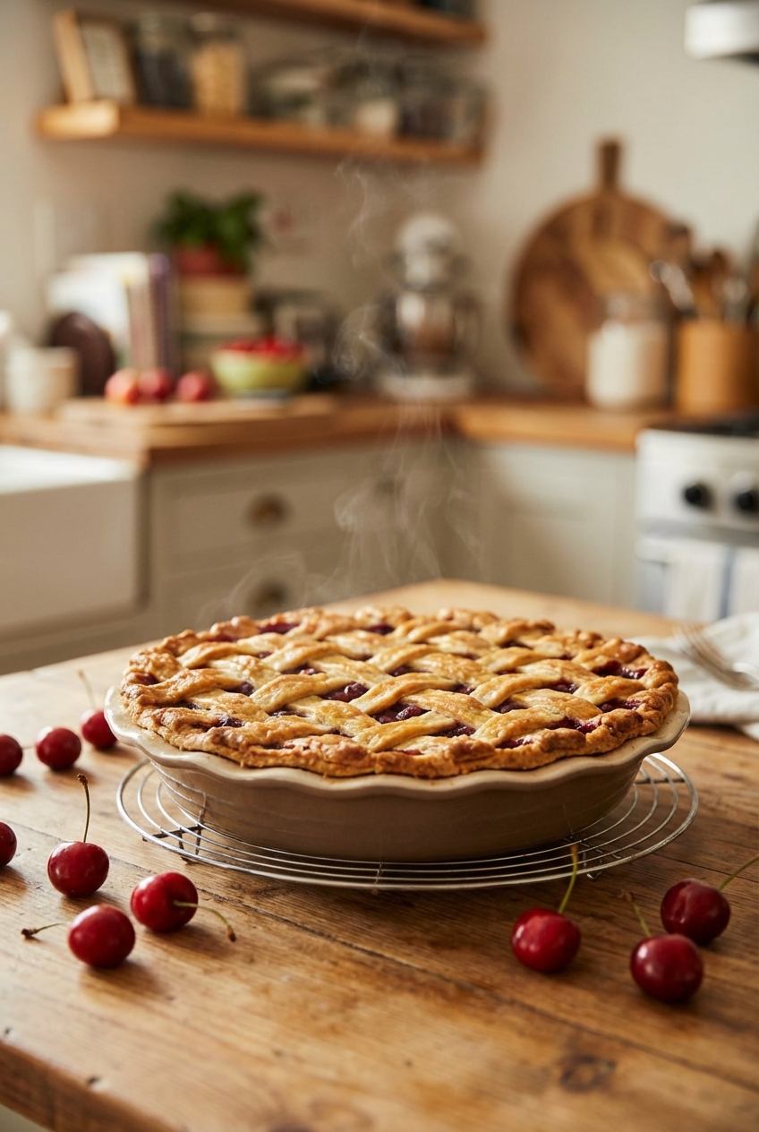 Traditional Spiced Cherry Pie