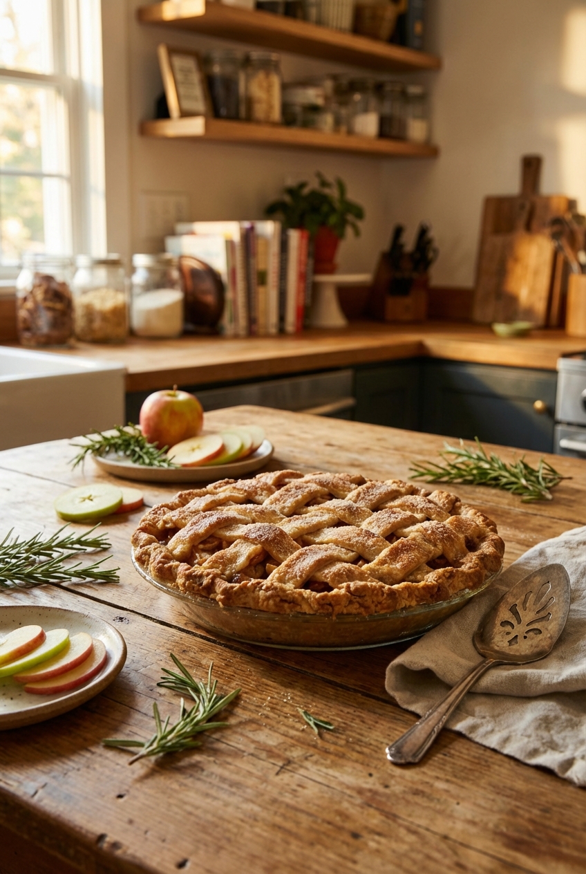 Savory Herb Apple Pie