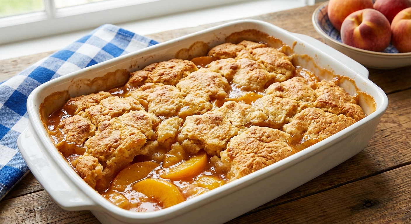 Gourmet Easy Peach Cobbler