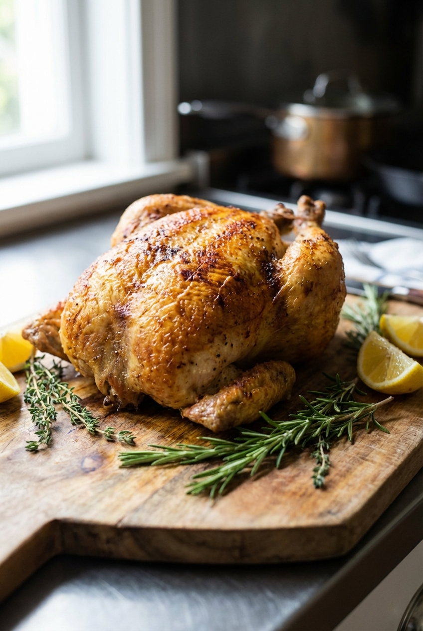 Modern Herb-Infused Roast Chicken