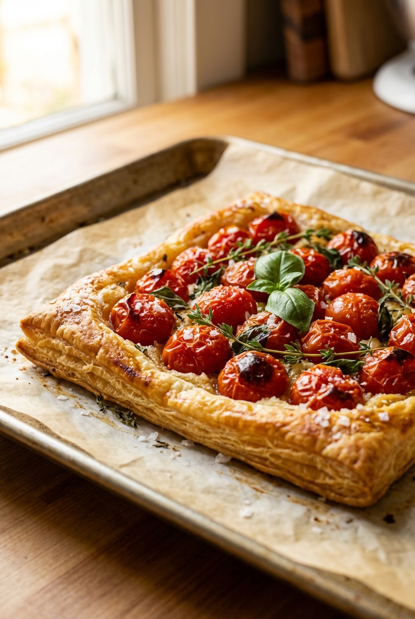 Rustic Herb-Infused Puff Pastry Tart