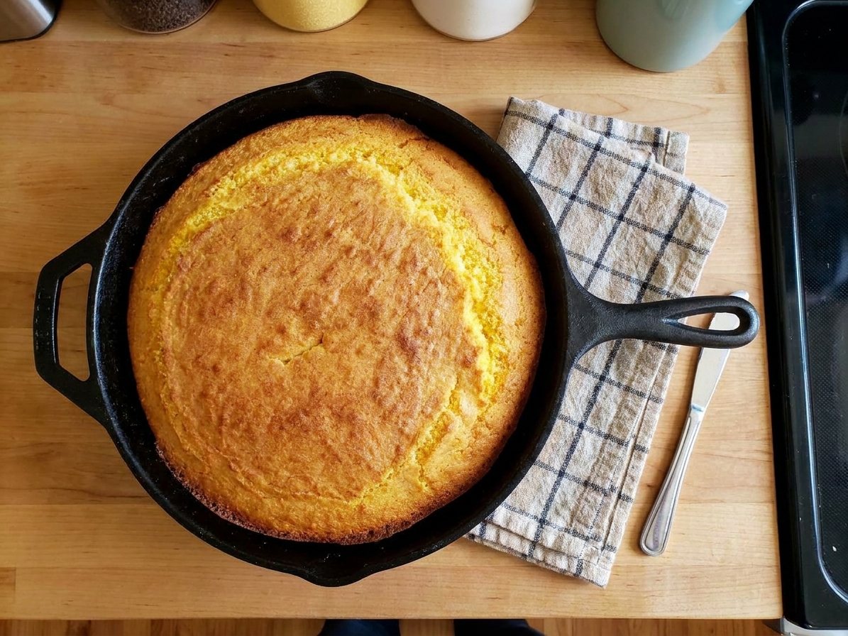 Skillet Cornbread (Crispy Southern Style)