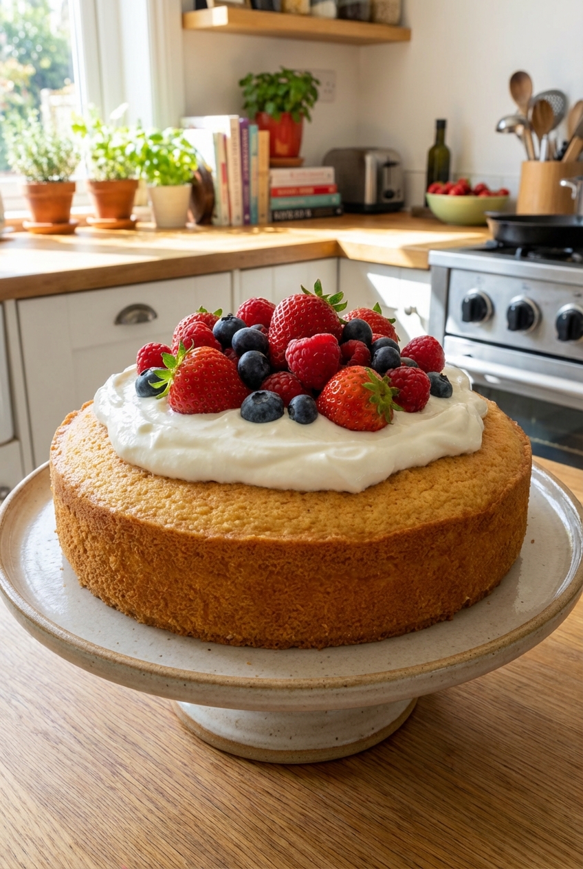 Wholesome Vanilla Yogurt Sponge Cake