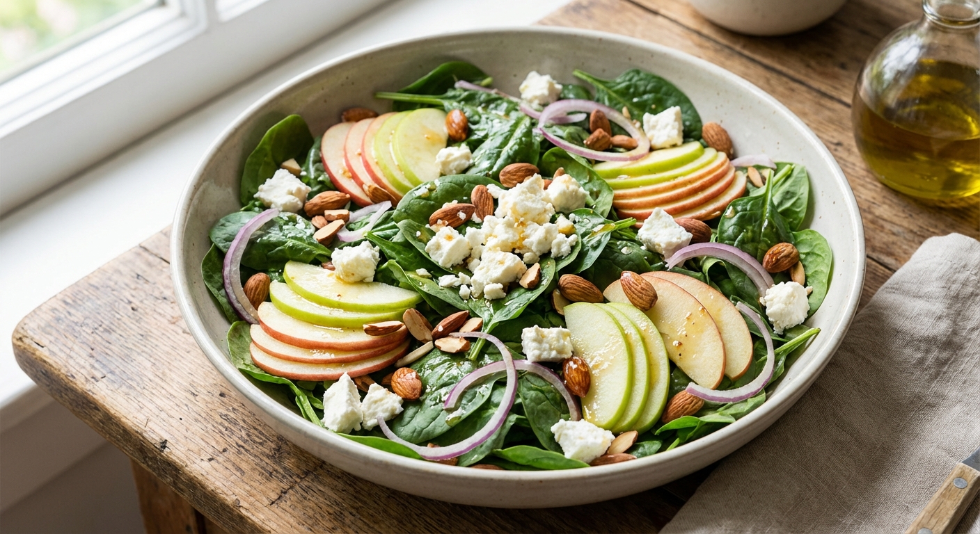 Fresh Spinach Salad with Lemon Dijon Dressing