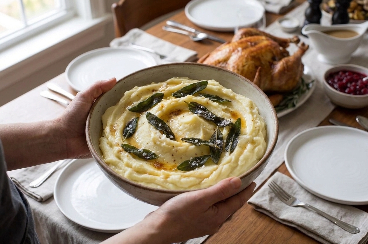 Brown Butter Sage Mashed Potatoes