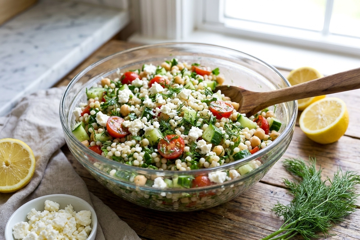 Lemony Israeli Couscous Salad