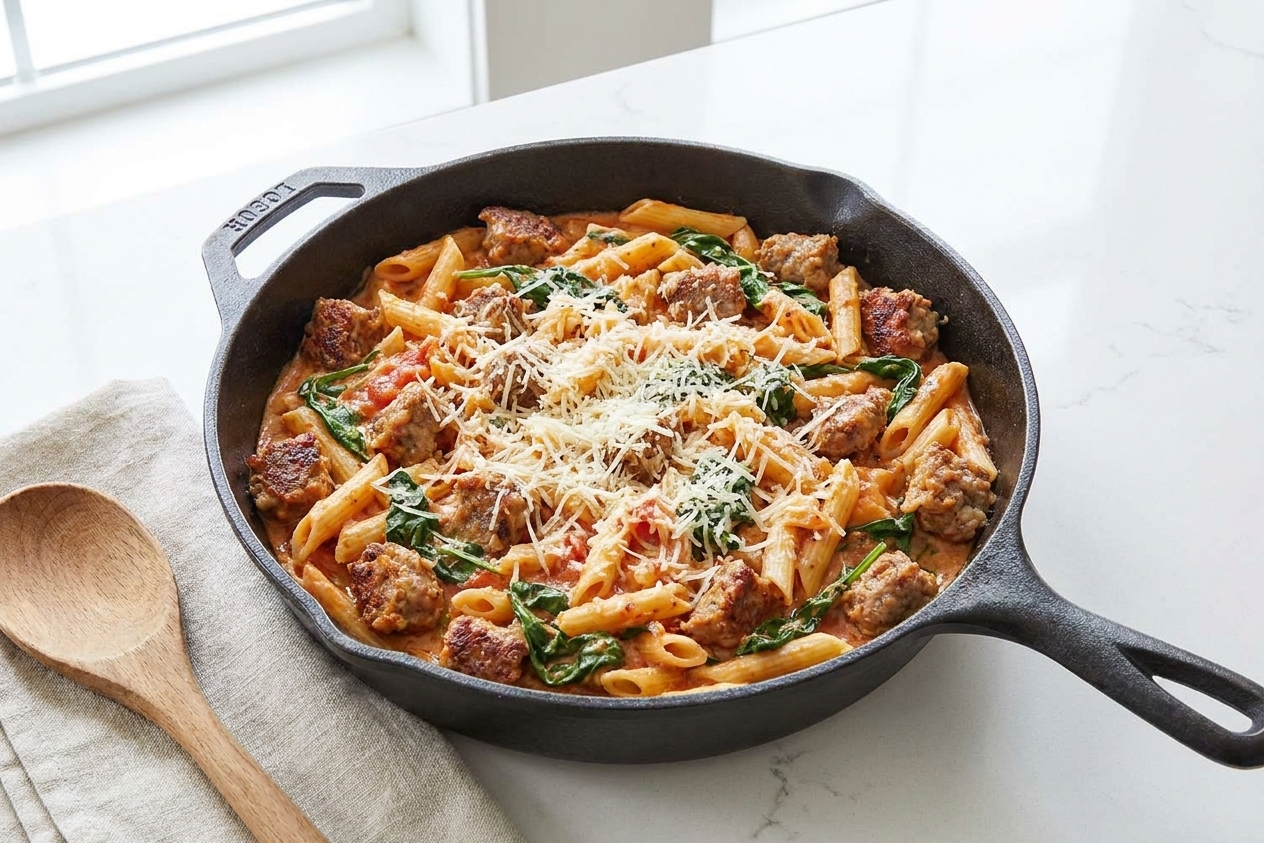 Creamy Sweet Italian Sausage Pasta