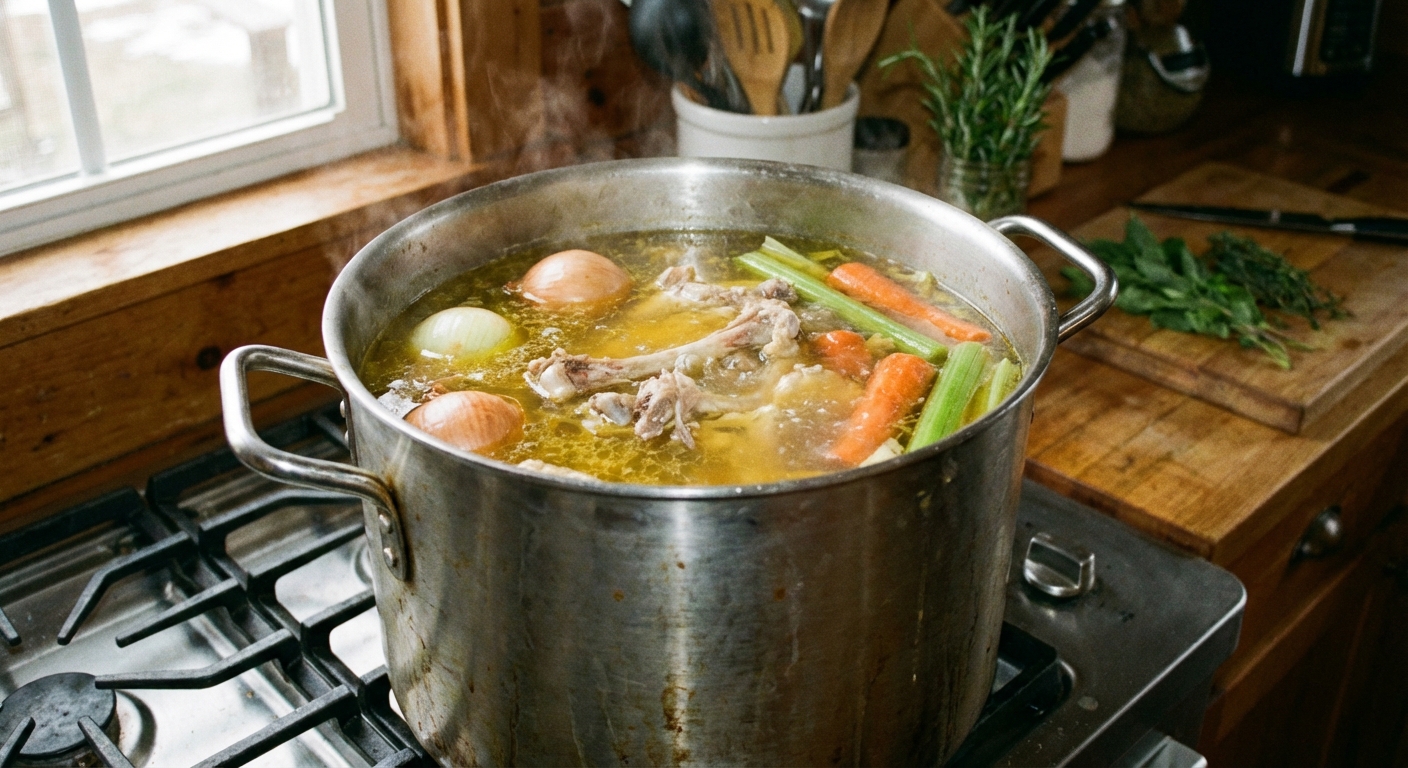 Rich Homemade Chicken Broth