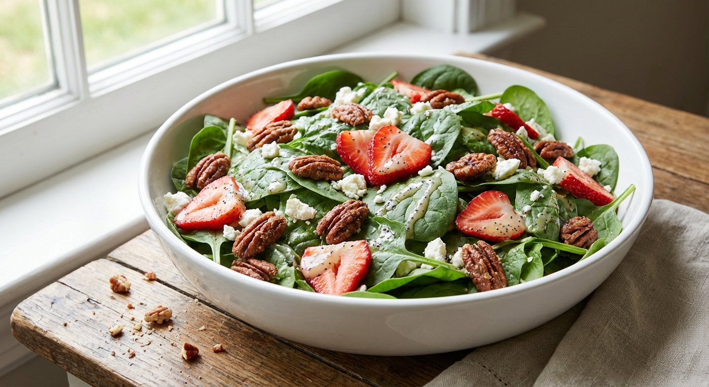 Strawberry Spinach Salad with Poppy Seed Dressing