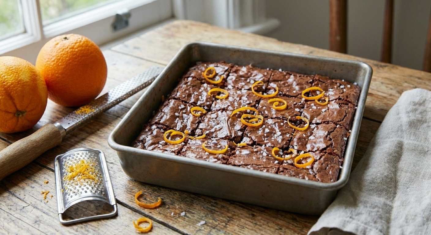 Citrus-Kissed Brownies From Scratch