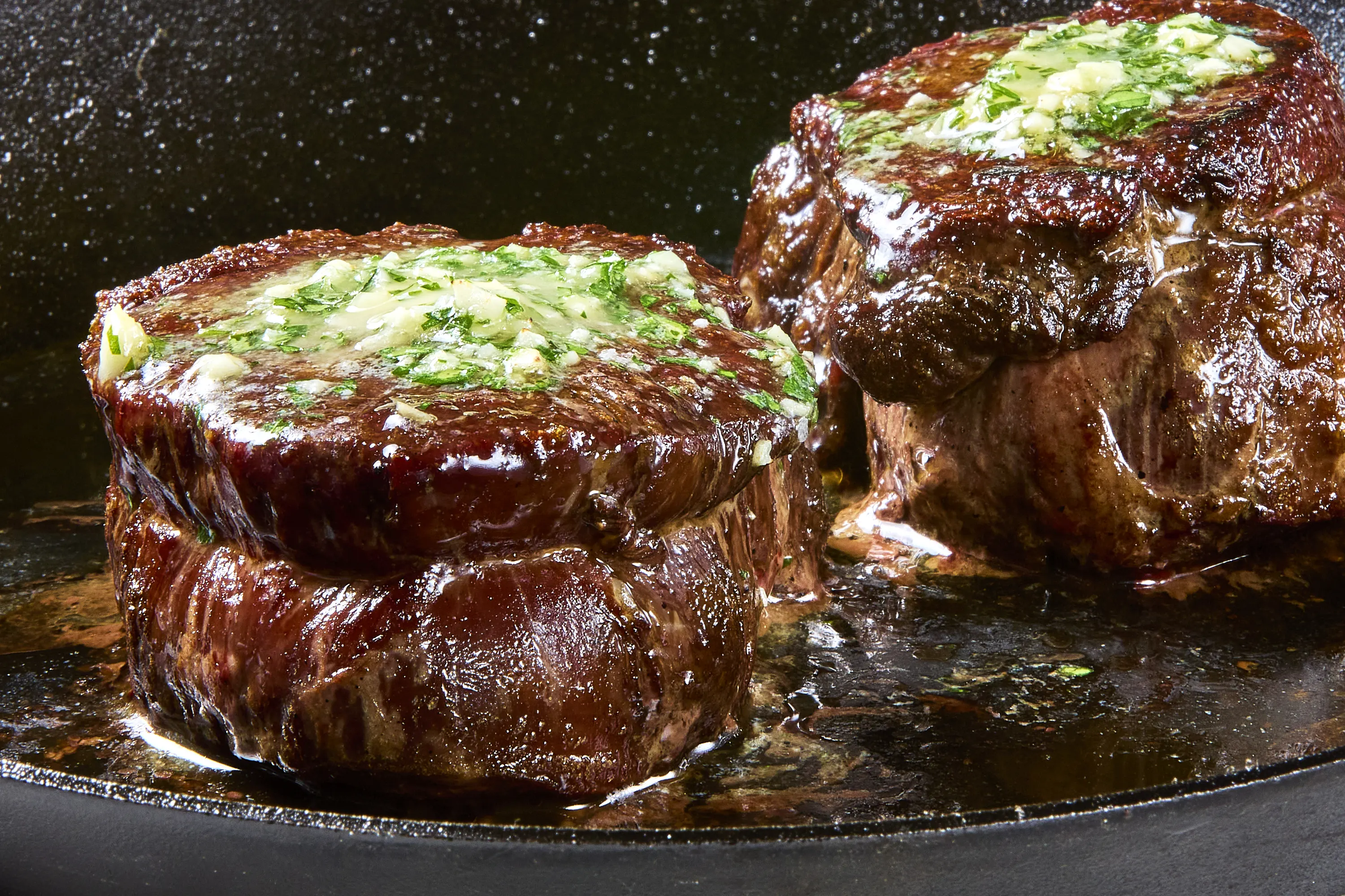 Cast Iron Filet Mignon (Garlic Butter)