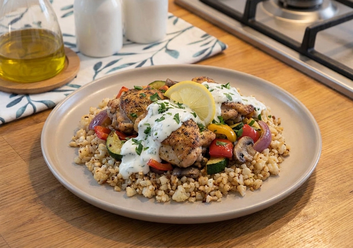 Low-Carb Chicken and Veggie Skillet