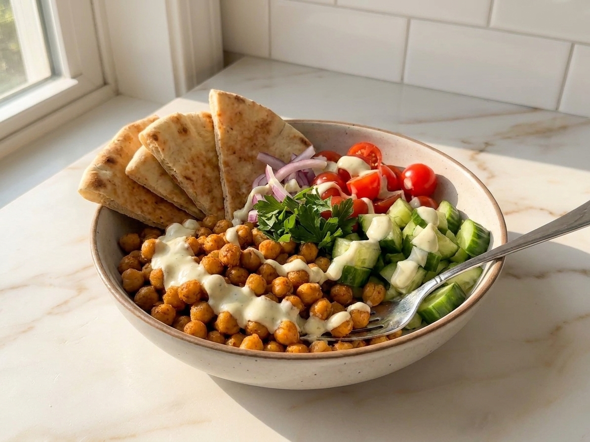 Today Food: Crispy Chickpea Shawarma Bowls