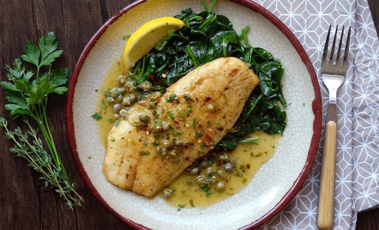 Pan-Seared Grouper with Lemon Caper Butter