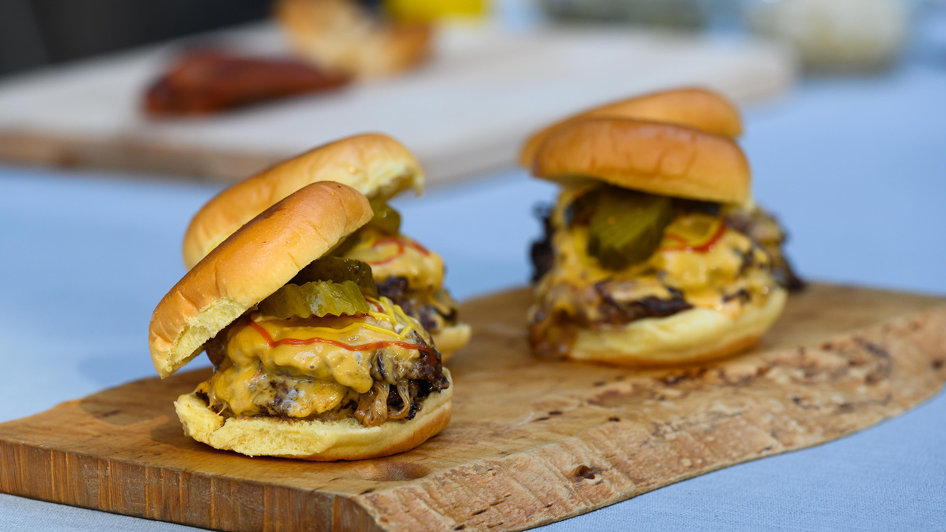 4th of July Smash Burgers with Secret Sauce