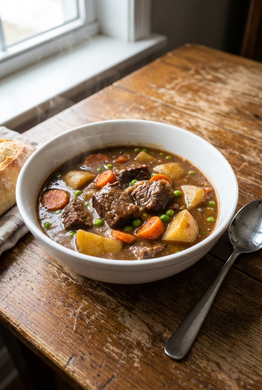 Weeknight Slow Cooker Beef Stew (Classic-Style)