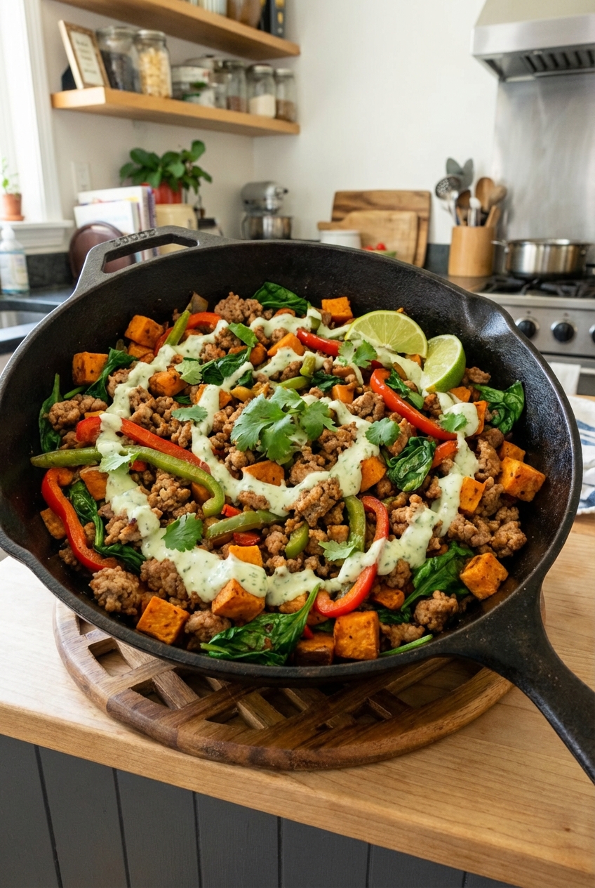Wholesome Ground Turkey Skillet