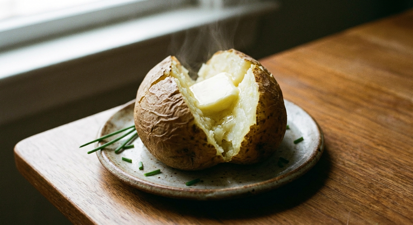 Quick Microwave Potatoes (Fluffy Inside, Crispy Option)