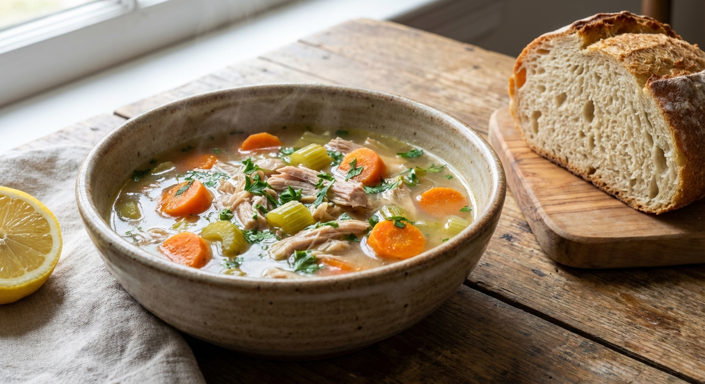 Fresh & Vibrant Turkey Soup
