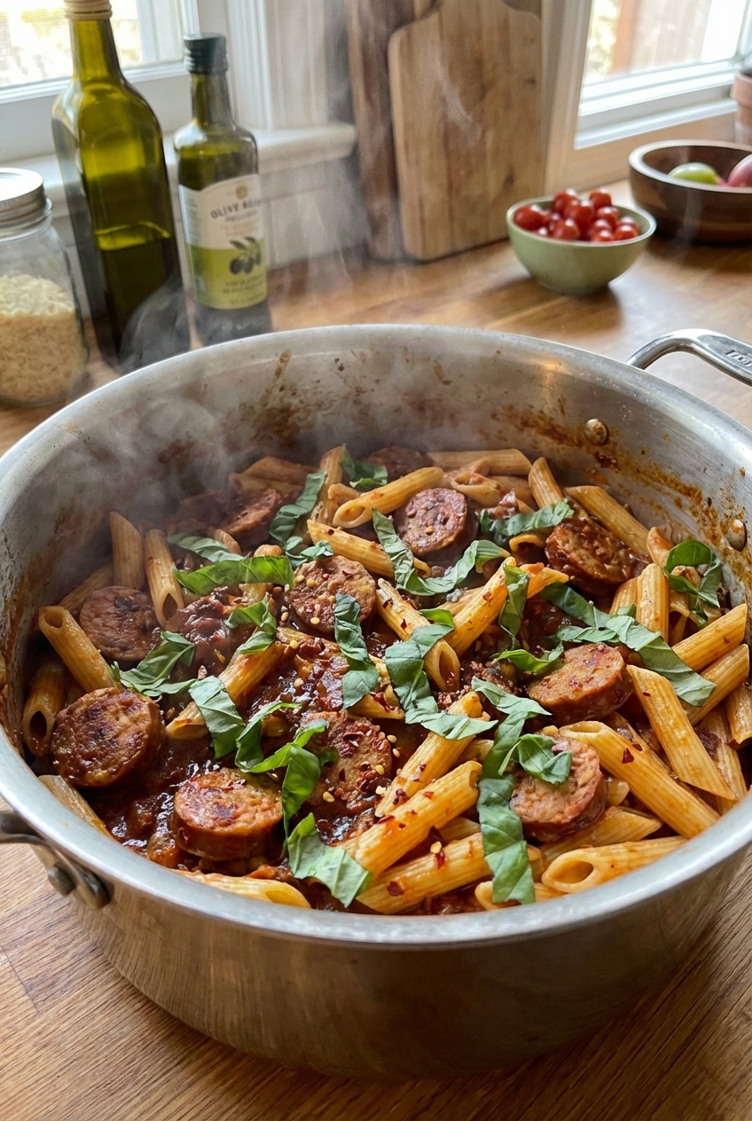 Sweet & Spicy One Pot Pasta