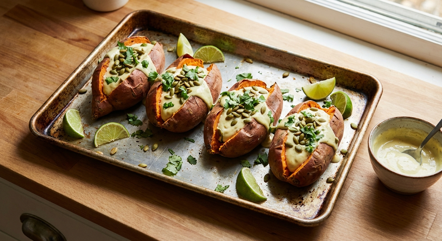 Bright and Citrusy Baked Sweet Potatoes