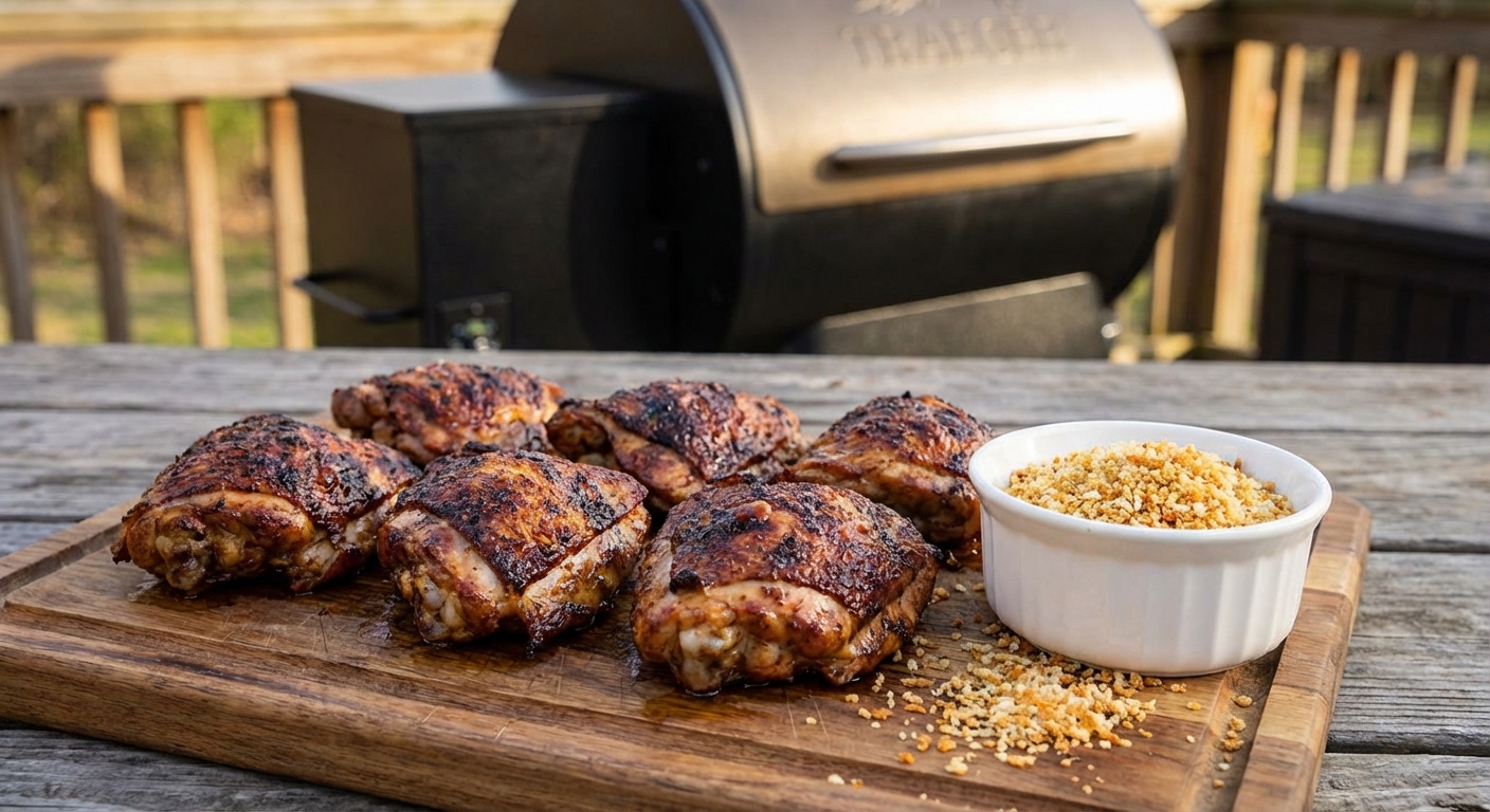Crispy Traeger Chicken Thighs