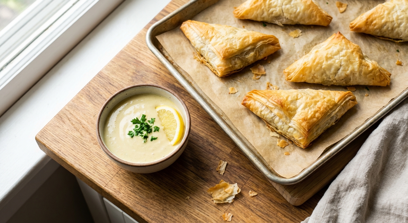 Vegan Phyllo Pockets With Juicy Veggie Filling