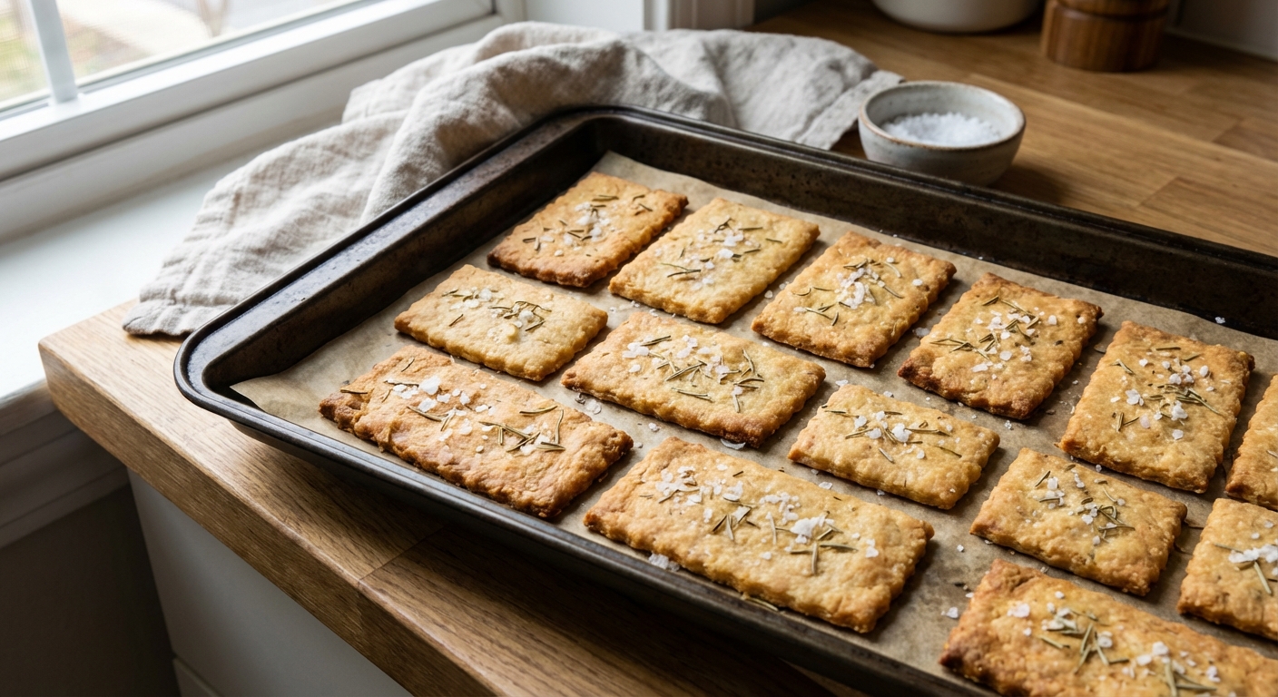 Crispy Sourdough Discard Crackers