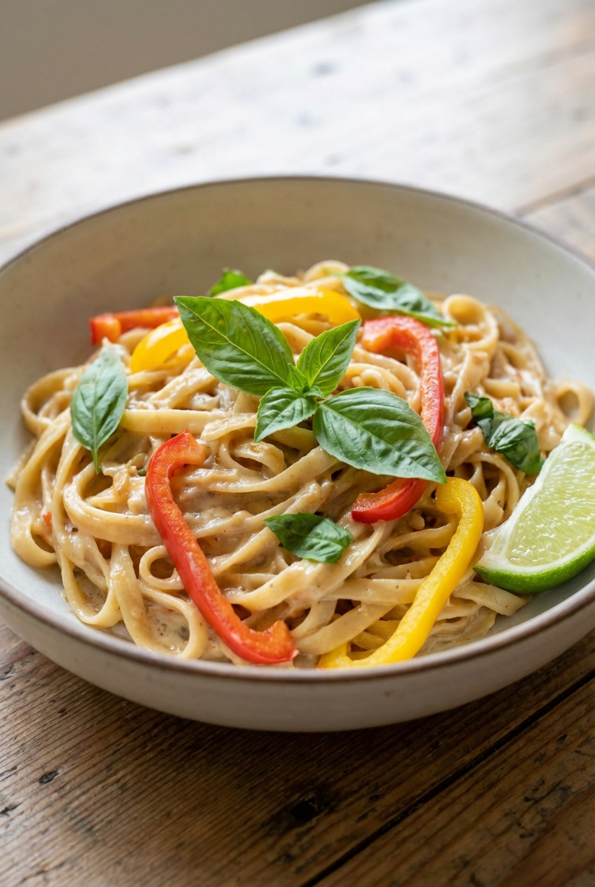 Festive Light and Creamy Drunken Noodles