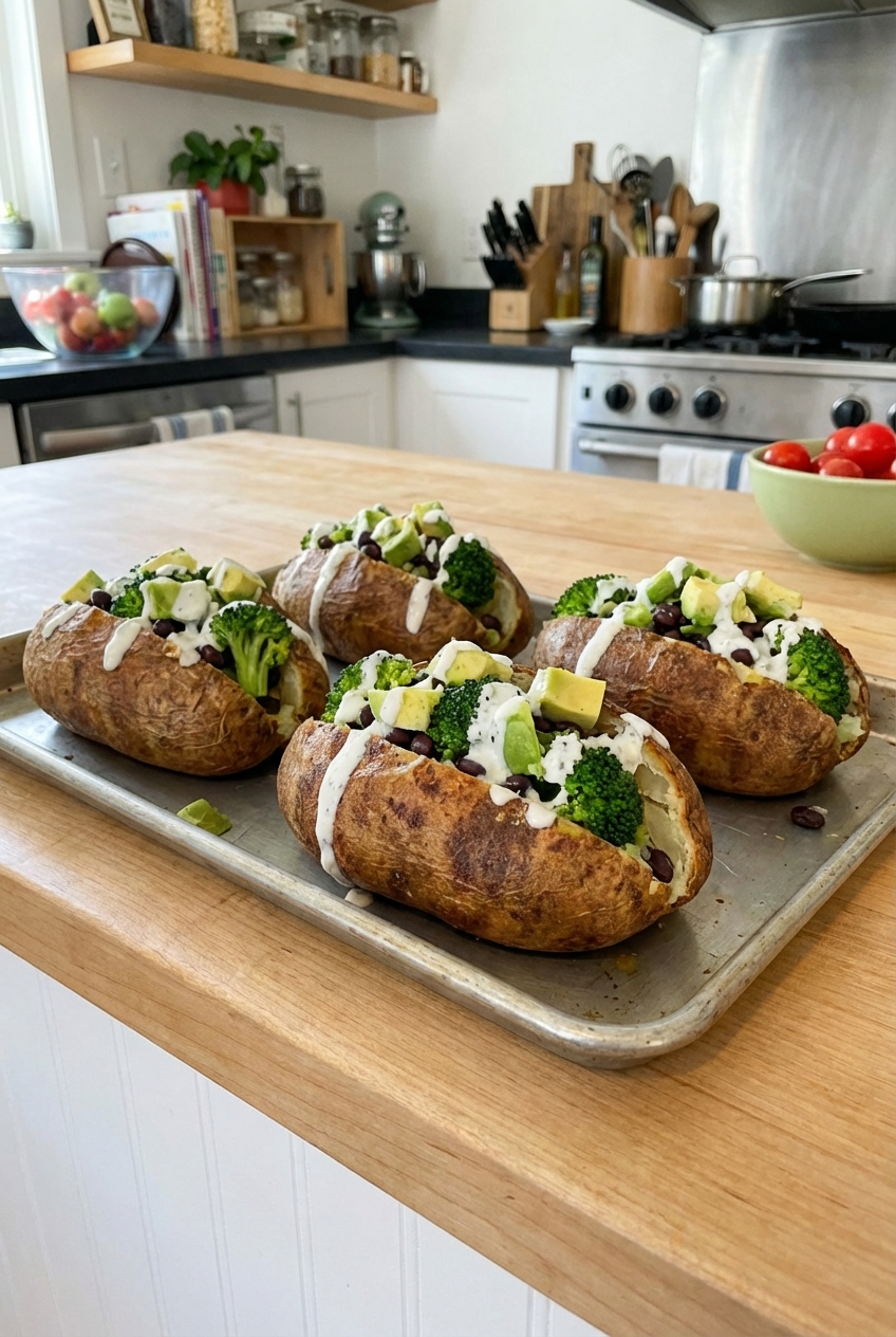 Healthy Loaded Baked Potatoes (3 Creative Ways)
