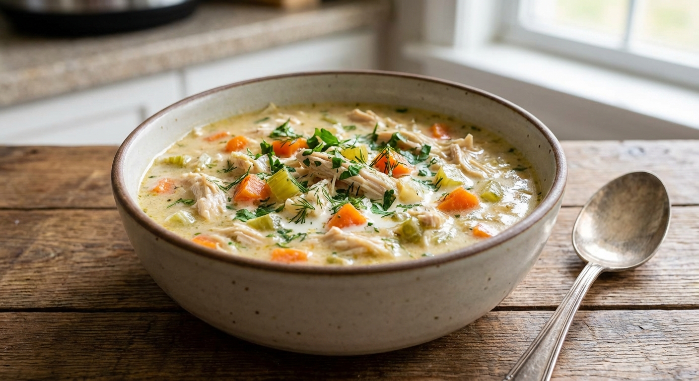 Creamy Slow Cooker Chicken Soup