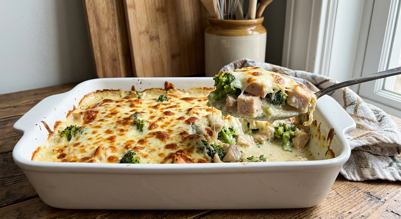 Best Keto Chicken Alfredo Bake
