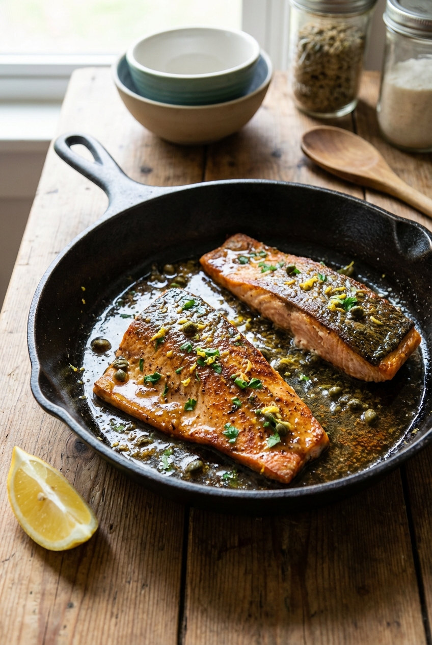 Toasty Warm Steelhead Trout with Brown Butter Citrus