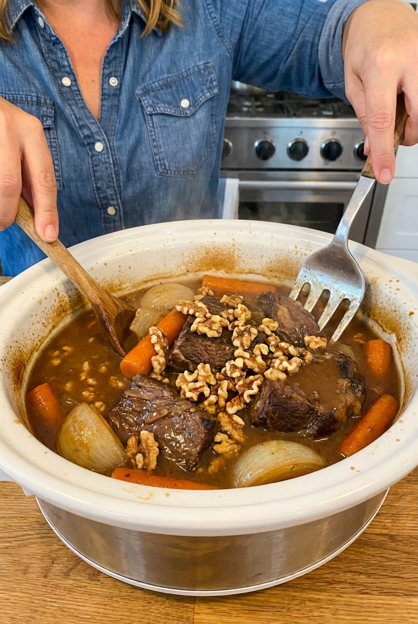 Nutty & Sweet Crock Pot Pot Roast
