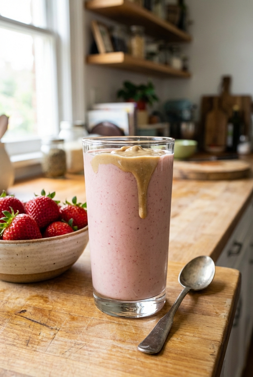 Earthy Strawberry Smoothie