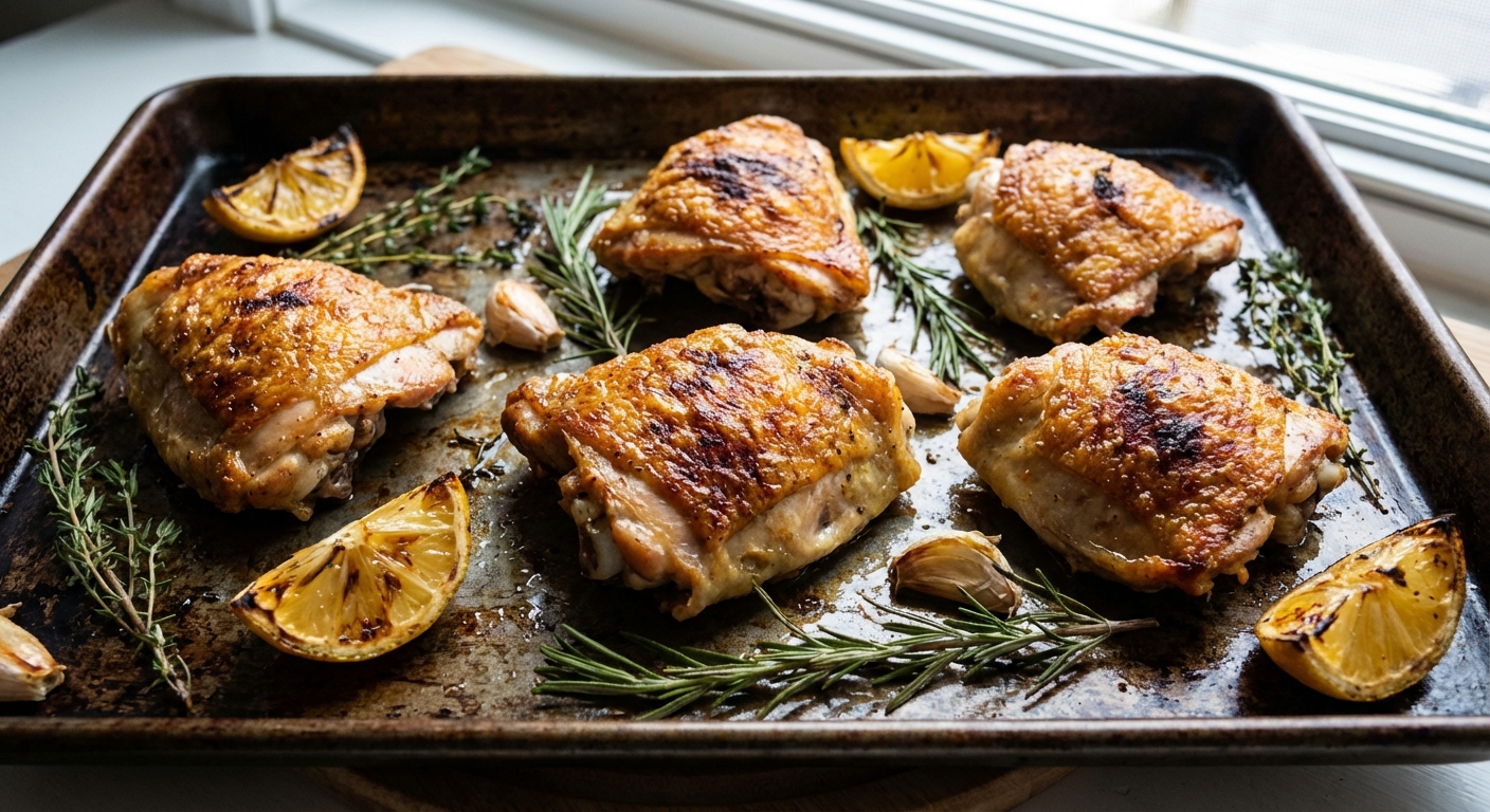 Crispy Baked Chicken Thighs