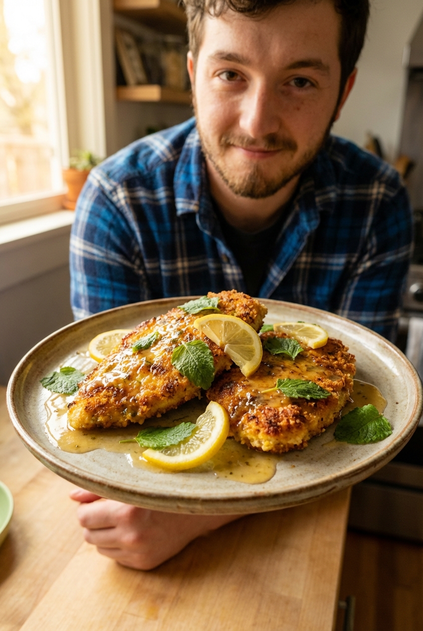 Crispy Lemon Balm Crusted Chicken