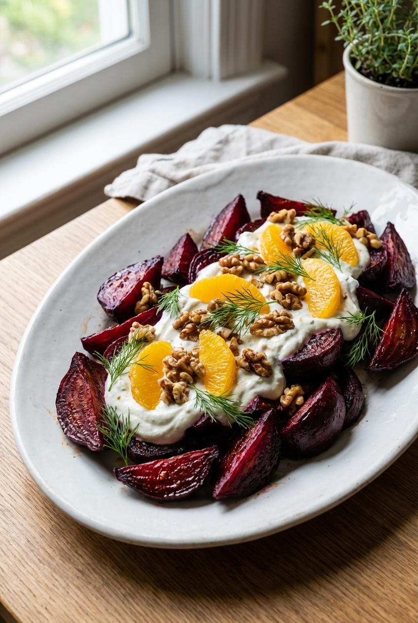 Gourmet Roasted Beets With Citrus Whip
