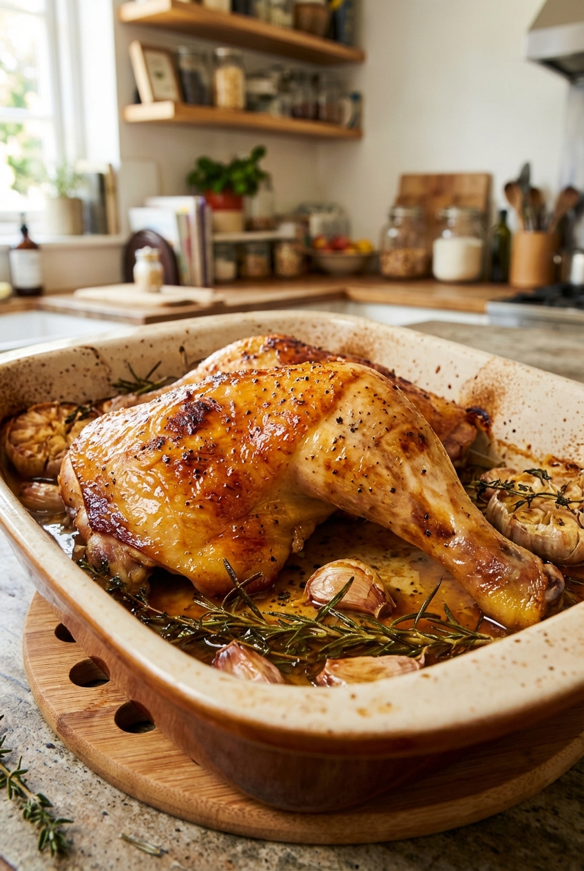 Decadent Baked Chicken Hindquarters