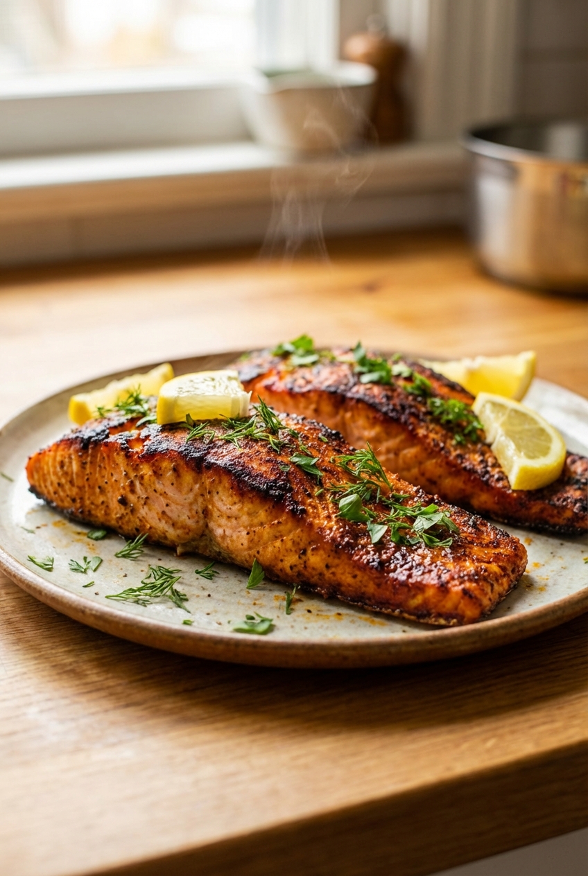 Smoky Spicy Air Fryer Salmon