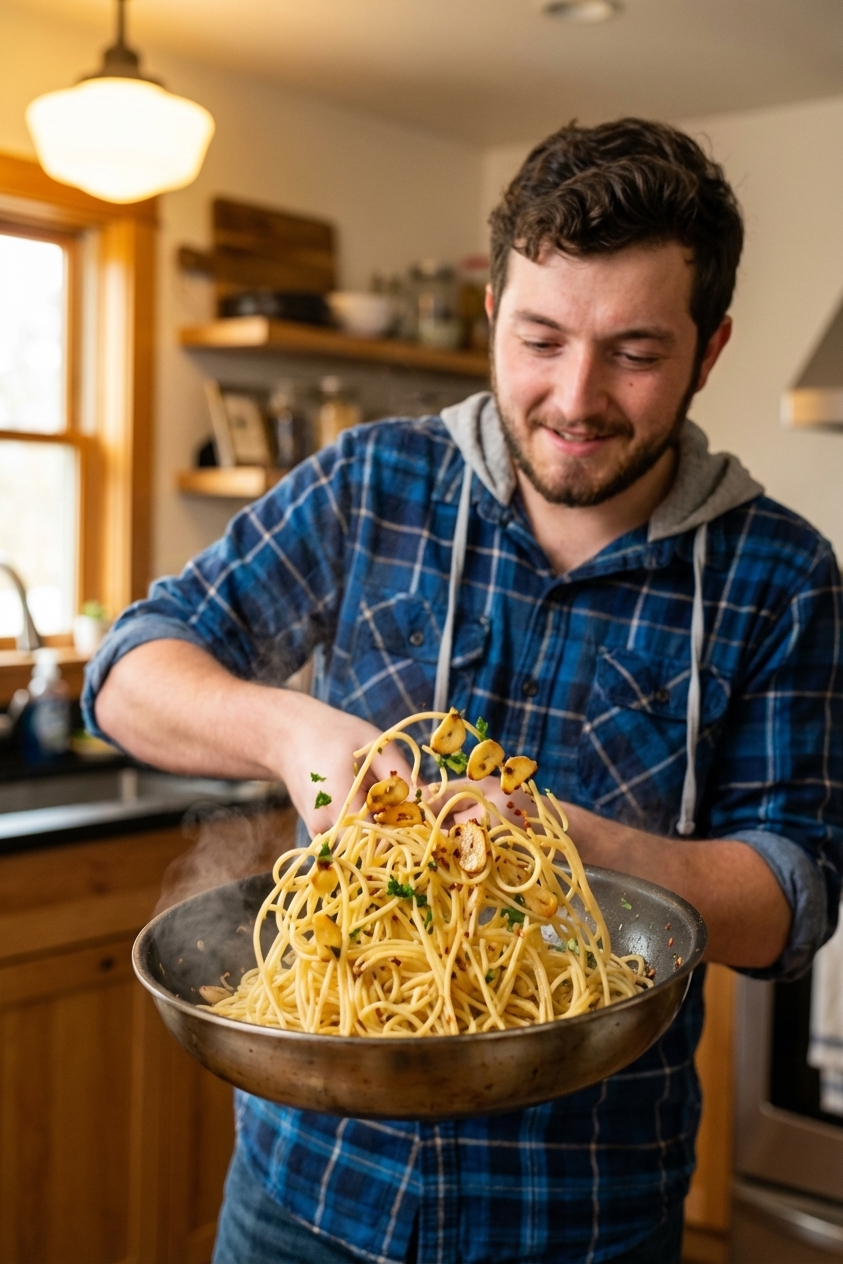 Spaghetti Aglio e Olio (15-Minute Garlic and Oil)