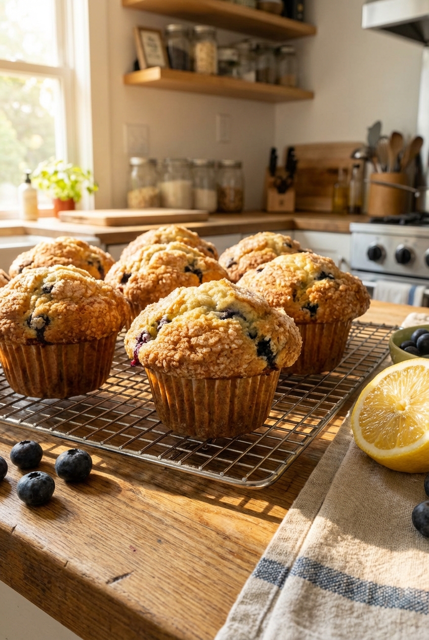 Luxurious Zesty Blueberry Muffins