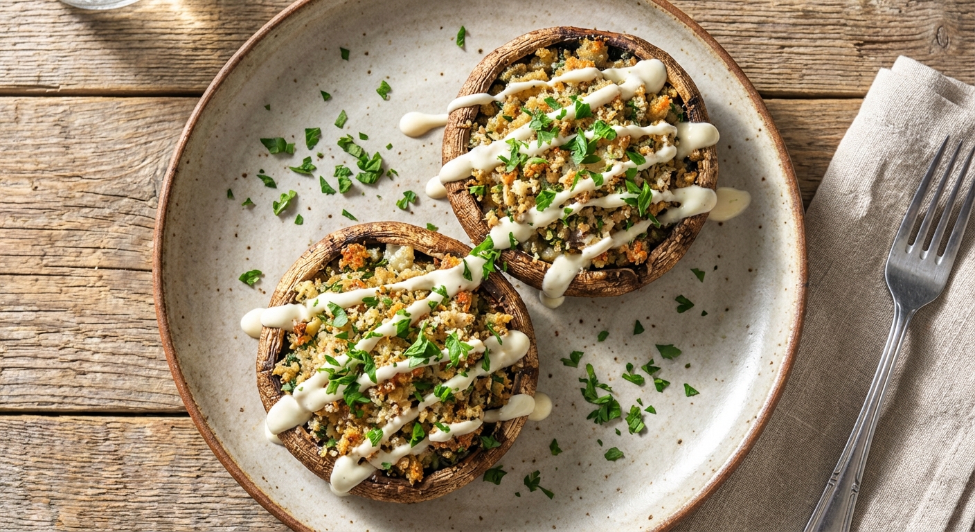 Healthy Stuffed Portobello Mushrooms