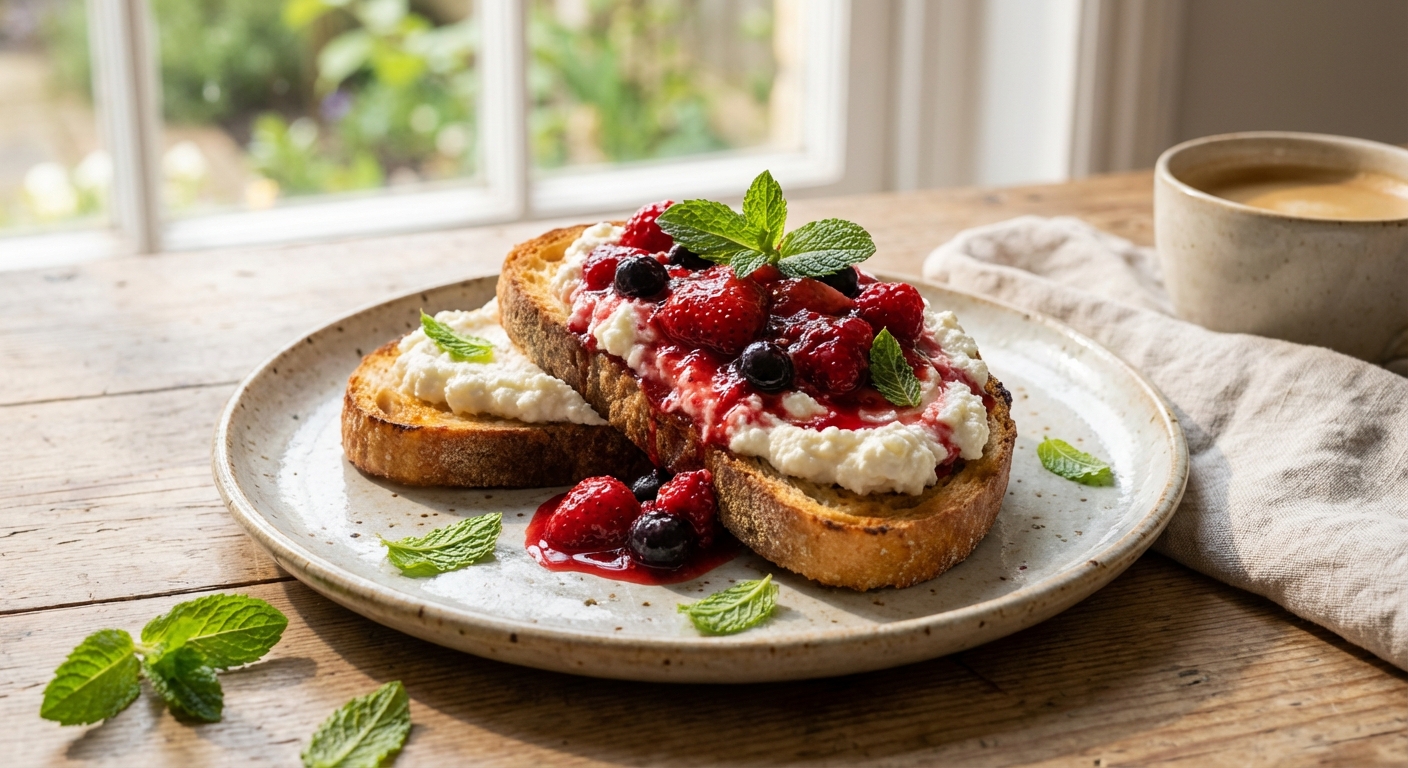 Toasty and Warm Citrus Ricotta Breakfast Toast