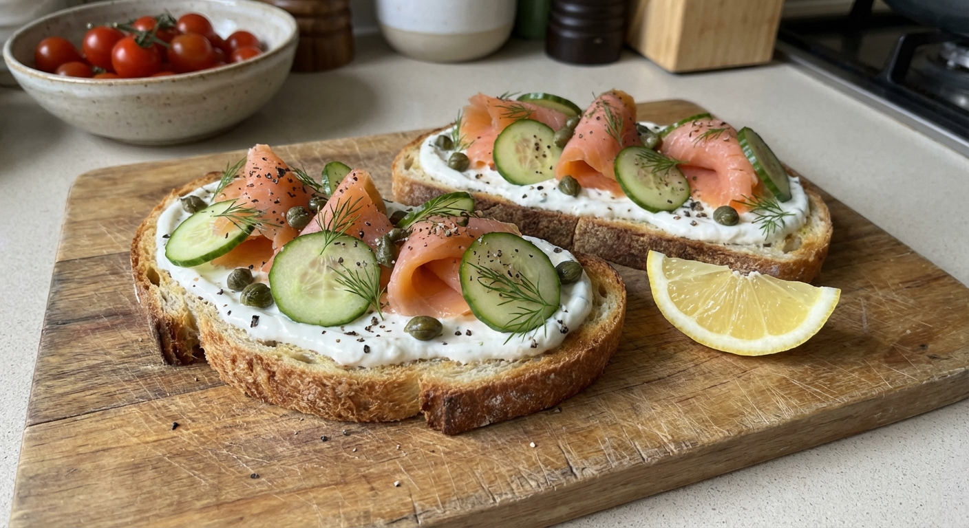 Modern Smoked Salmon Toast